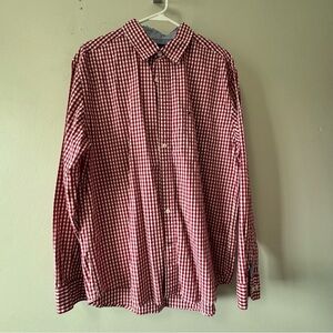 Tommy Hilfiger Red and White Gingham Casual Shirt